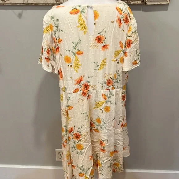 Torrid Mini Swiss Dot Tunic Center Pleat Dress size 2X - Picture 6 of 13